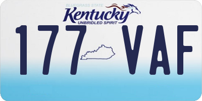 KY license plate 177VAF