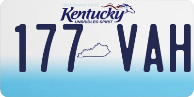 KY license plate 177VAH