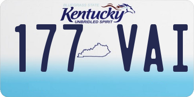 KY license plate 177VAI
