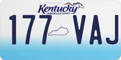 KY license plate 177VAJ