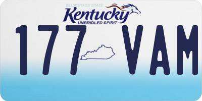 KY license plate 177VAM