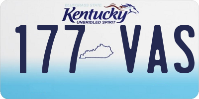 KY license plate 177VAS