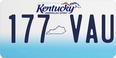 KY license plate 177VAU