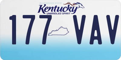 KY license plate 177VAV