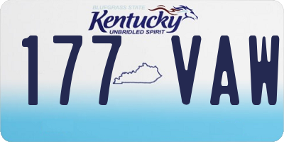 KY license plate 177VAW