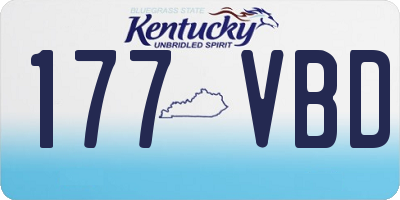 KY license plate 177VBD