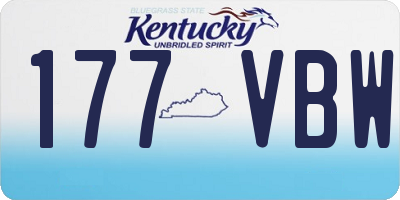 KY license plate 177VBW