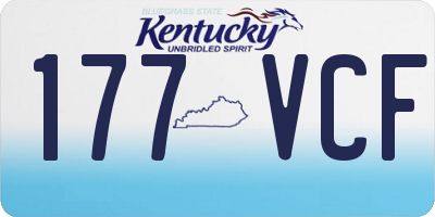 KY license plate 177VCF
