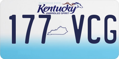 KY license plate 177VCG