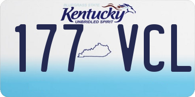 KY license plate 177VCL