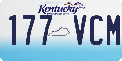 KY license plate 177VCM