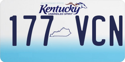 KY license plate 177VCN