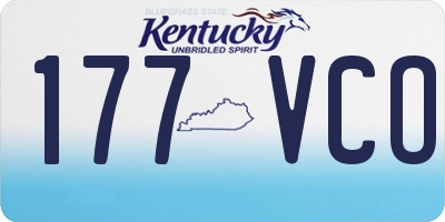 KY license plate 177VCO