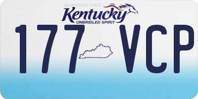 KY license plate 177VCP