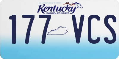KY license plate 177VCS