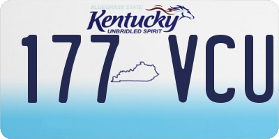 KY license plate 177VCU