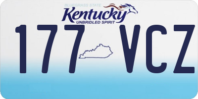 KY license plate 177VCZ