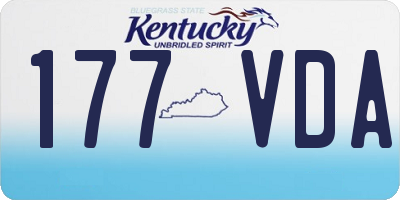 KY license plate 177VDA