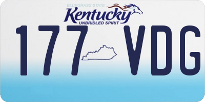 KY license plate 177VDG