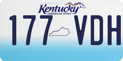 KY license plate 177VDH