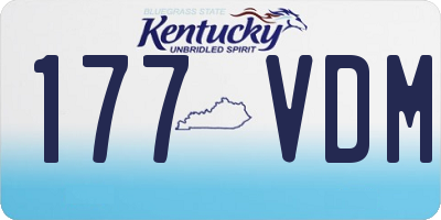 KY license plate 177VDM