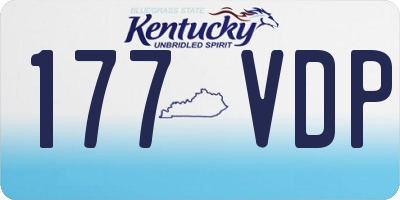 KY license plate 177VDP