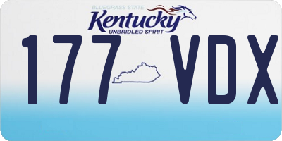 KY license plate 177VDX