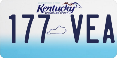 KY license plate 177VEA