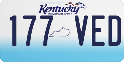 KY license plate 177VED