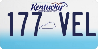 KY license plate 177VEL