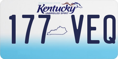 KY license plate 177VEQ