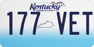 KY license plate 177VET