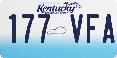KY license plate 177VFA