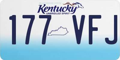 KY license plate 177VFJ