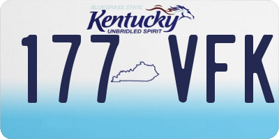 KY license plate 177VFK