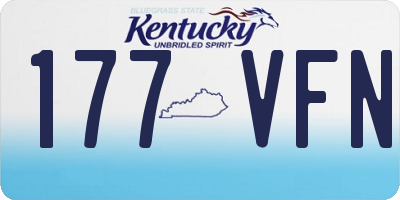 KY license plate 177VFN