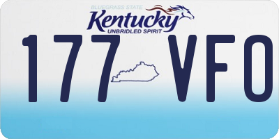 KY license plate 177VFO