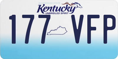 KY license plate 177VFP