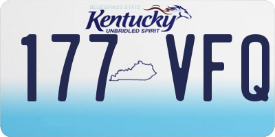 KY license plate 177VFQ