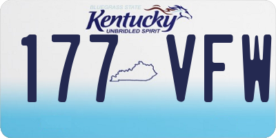 KY license plate 177VFW