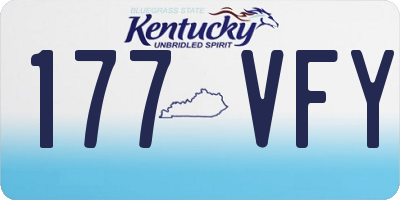KY license plate 177VFY