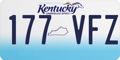 KY license plate 177VFZ