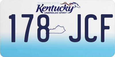 KY license plate 178JCF