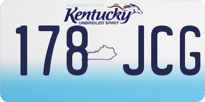 KY license plate 178JCG