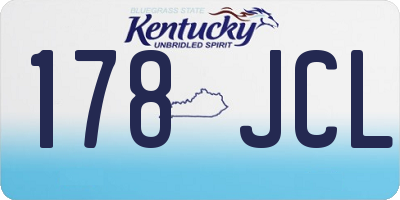 KY license plate 178JCL