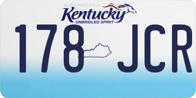 KY license plate 178JCR