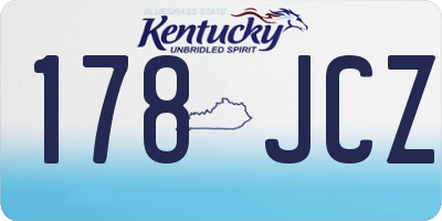 KY license plate 178JCZ