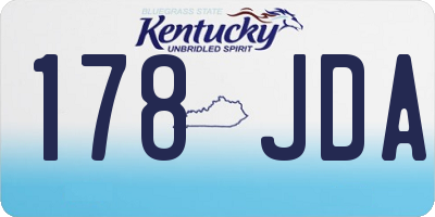 KY license plate 178JDA