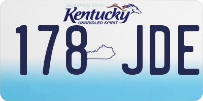 KY license plate 178JDE