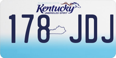 KY license plate 178JDJ